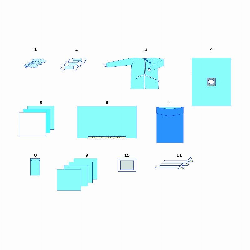 Комплект одягу та покриттів операційних для лапароскопії №17 Taipan-Pharm стерильний